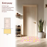 Ultra Soft Area Rug, Non Slip, Stain Resistant, Washable Area Rugs for Living Room, Bedroom, Contemporary Floral Artful Display(Pink)