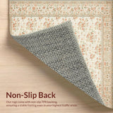 Ultra Soft Area Rug, Non Slip, Stain Resistant, Washable Area Rugs for Living Room, Bedroom, Boho Chic Area Non Shedding Farmhouse Style(Beige)