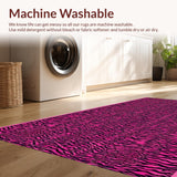 Ultra Soft Area Rug, Non Slip, Stain Resistant, Washable Area Rugs for Living Room, Bedroom, Lively Multicolor Safari Aesthetic(Pink)