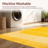 Ultra Soft Area Rug, Non Slip, Stain Resistant, Washable Area Rugs for Living Room, Bedroom, Lively Crisp Urban Ambiance(Yellow)