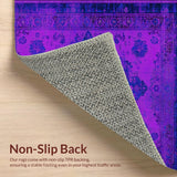 Chic Distressed Geometric Layout(Purple)