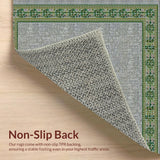 Ultra Soft Area Rug, Non Slip, Stain Resistant, Washable Area Rugs for Living Room, Bedroom, Rustic Nature-Inspired Pattern(Gray)