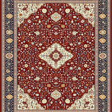 Modern Whimsical Curved Lines(Red)