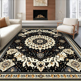 Chic Earthy Toned Circular Design(Black)