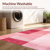 Ultra Soft Area Rug, Non Slip, Stain Resistant, Washable Area Rugs for Living Room, Bedroom, Trendy Bright Shag Pattern(Red)