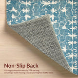 Ultra Soft Area Rug, Non Slip, Stain Resistant, Washable Area Rugs for Living Room, Bedroom, Chic Ribbon Knot Accent Rug Blue Bow Motif Decorative Plush Bath Mat(Blue)