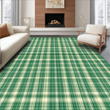 Contemporary Beige Checkered Style(Green)