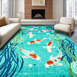 Brightly Colorful Pond Scene(Blue)