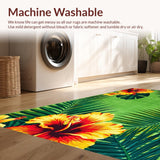 Ultra Soft Area Rug, Non Slip, Stain Resistant, Washable Area Rugs for Living Room, Bedroom, Charming Bright Trellis Motif(Green)