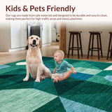 Chic Curved Line Composition in Cool Tones(Green)