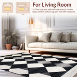 Contemporary Black Checkered Style(Black)