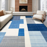 Ultra Soft Area Rug, Non Slip, Stain Resistant, Washable Area Rugs for Living Room, Bedroom, Sophisticated Blue Tones with Texture(Blue)