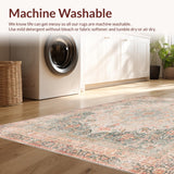 Ultra Soft Area Rug, Non Slip, Stain Resistant, Washable Area Rugs for Living Room, Bedroom, West Elm Contemporary Boho Rug With Heirloom Medallion Design(Beige)