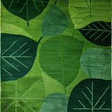 Vibrant Floral Leaf Motif Style(Green)