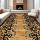 Ultra Soft Area Rug, Non Slip, Stain Resistant, Washable Area Rugs for Living Room, Bedroom, Transitional Retro Visual Harmony(Gold)