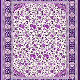 Ultra Soft Area Rug, Non Slip, Stain Resistant, Washable Area Rugs for Living Room, Bedroom, Trendy Minimalist Floral Aesthetic(Purple)