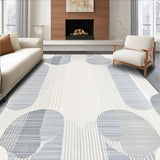 Ultra Soft Area Rug, Non Slip, Stain Resistant, Washable Area Rugs for Living Room, Bedroom, Modern Scallops(Ivory)