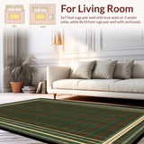 Ultra Soft Area Rug, Non Slip, Stain Resistant, Washable Area Rugs for Living Room, Bedroom, Earthy Tones Woodland Charm(Brown)