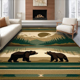 Ultra Soft Area Rug, Non Slip, Stain Resistant, Washable Area Rugs for Living Room, Bedroom, Timeless Classic Outdoor-Inspired Design(Brown)