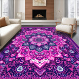 Ultra Soft Area Rug, Non Slip, Stain Resistant, Washable Area Rugs for Living Room, Bedroom, Serene Abstract Yoga Mat Visual(Purple)