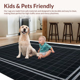 Contemporary Black and White Trellis(Black)