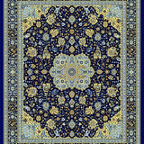 Chic Distressed Floral Motif(Blue)