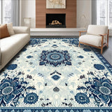 Ultra Soft Area Rug, Non Slip, Stain Resistant, Washable Area Rugs for Living Room, Bedroom, Bold Geometric Mandala Aesthetic(White)