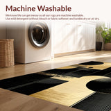 Ultra Soft Area Rug, Non Slip, Stain Resistant, Washable Area Rugs for Living Room, Bedroom, Chic Black and Gold Fusion(Gold)