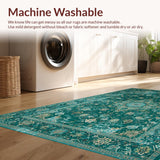 Ultra Soft Area Rug, Non Slip, Stain Resistant, Washable Area Rugs for Living Room, Bedroom, Forest Green Pastel Fusion(Green)