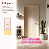 Delightful Pink and Green Fusion(Pink)