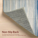 Ultra Soft Area Rug, Non Slip, Stain Resistant, Washable Area Rugs for Living Room, Bedroom, Handcrafted Loop Pile Featuring Subtle Beige and Blue Tones(Blue)