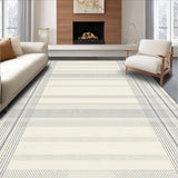 Ultra Soft Area Rug, Non Slip, Stain Resistant, Washable Area Rugs for Living Room, Bedroom, Scandi Inspired Two-Tone Elegance(Beige)