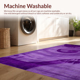 Ultra Soft Area Rug, Non Slip, Stain Resistant, Washable Area Rugs for Living Room, Bedroom, Trendy Fuzzy Ombre Style(Purple)