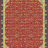 Striking Colorful Floral Tapestry(Red)