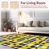 Stylish Black and Yellow Tartan(Yellow)