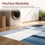 Ultra Soft Area Rug, Non Slip, Stain Resistant, Washable Area Rugs for Living Room, Bedroom, Sophisticated Light Gray Visual Texture(Blue)