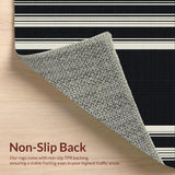 Elegant Modern Monochrome Stripes(Black)