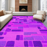 Ultra Soft Area Rug, Non Slip, Stain Resistant, Washable Area Rugs for Living Room, Bedroom, Whimsical Script with Elegant Flair(Purple)
