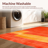 Ultra Soft Area Rug, Non Slip, Stain Resistant, Washable Area Rugs for Living Room, Bedroom, Vibrant Abstract Shaggy Aesthetic(Red)