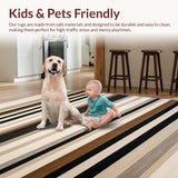 Ultra Soft Area Rug, Non Slip, Stain Resistant, Washable Area Rugs for Living Room, Bedroom, Transitional Soft Beige Geometry(Beige)