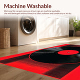 Ultra Soft Area Rug, Non Slip, Stain Resistant, Washable Area Rugs for Living Room, Bedroom, Sleek Abstract Soundtrack Inspiration(Black)