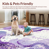 Ultra Soft Area Rug, Non Slip, Stain Resistant, Washable Area Rugs for Living Room, Bedroom, Octopus Tentacles Rug: Watercolor Octopus Pattern, Unique Floor Mat(Purple)