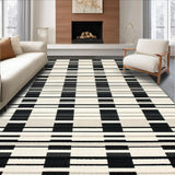 Contemporary Black And White Striped For Versatile Decor(Beige)