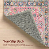 Ultra Soft Area Rug, Non Slip, Stain Resistant, Washable Area Rugs for Living Room, Bedroom, Sophisticated Soft Color Palette(Pink)