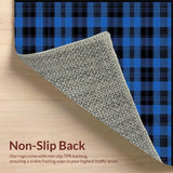 Contemporary Layered Plaid Decor(Blue)