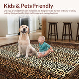 Ultra Soft Area Rug, Non Slip, Stain Resistant, Washable Area Rugs for Living Room, Bedroom, Rustic Earthy Tones Aesthetic(Brown)