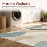 Ultra Soft Area Rug, Non Slip, Stain Resistant, Washable Area Rugs for Living Room, Bedroom, Soft Patterned Texas-Inspired Home Office Carpet(Beige)