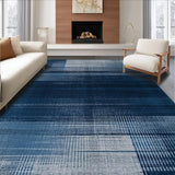 Elegant Navy Grey Abstract Waves(Blue)