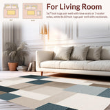 Ultra Soft Area Rug, Non Slip, Stain Resistant, Washable Area Rugs for Living Room, Bedroom, Contemporary Brushed Taupe Area Rug for Minimalist Bedrooms(Beige)