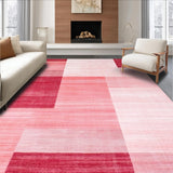 Ultra Soft Area Rug, Non Slip, Stain Resistant, Washable Area Rugs for Living Room, Bedroom, Trendy Bright Shag Pattern(Red)